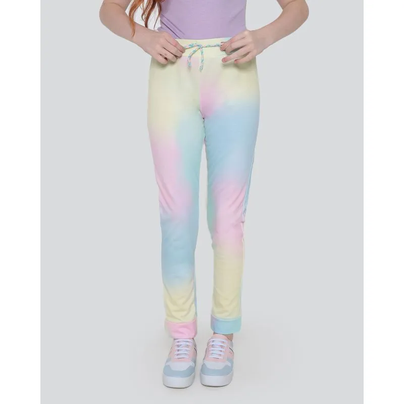 Calça Moletinho Juvenil Tie Dye Rosa 14