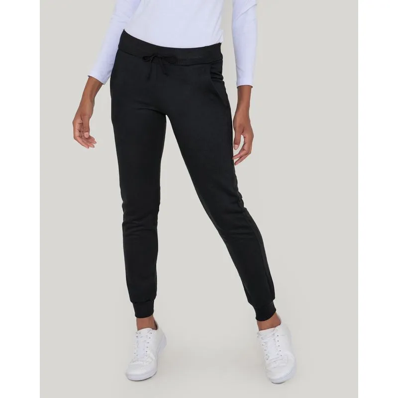 Calça Moletom Feminina Básica Jogger Preta 17531000004136UN