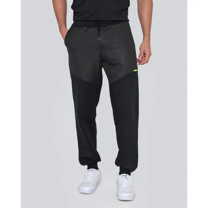 Calça Moletom Masculina Jogger Recorte Matelassê Preta G