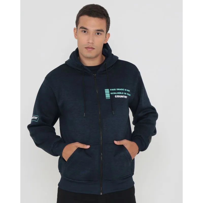 Casaco Moletom Masculino Estampa Country Azul Marinho G