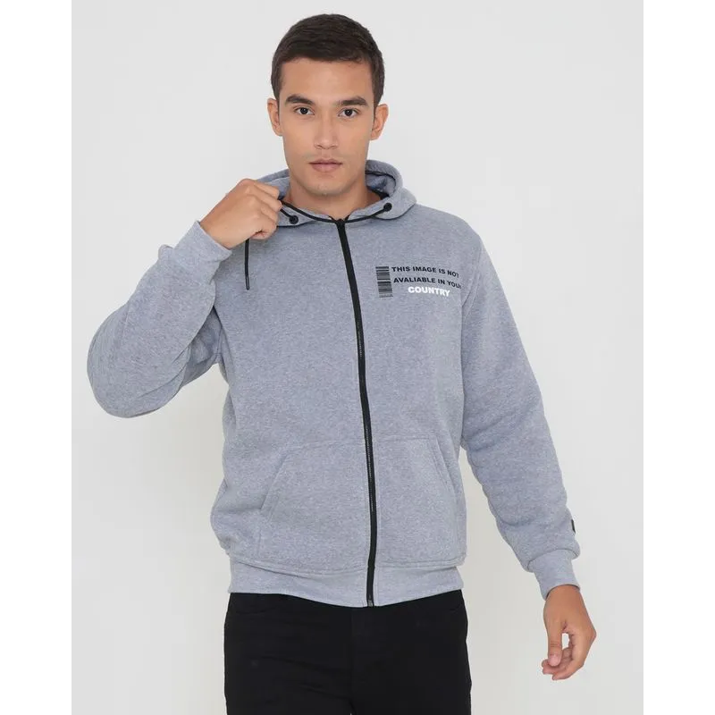 Casaco Moletom Masculino Estampa Country Cinza Claro GG