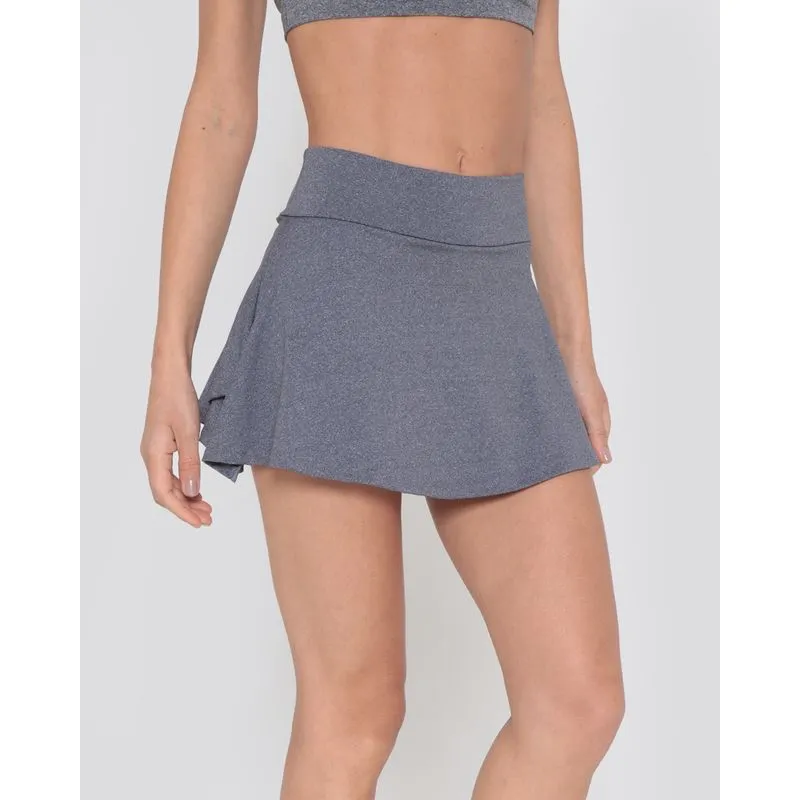 Short Saia Feminino Fitness Cinza P