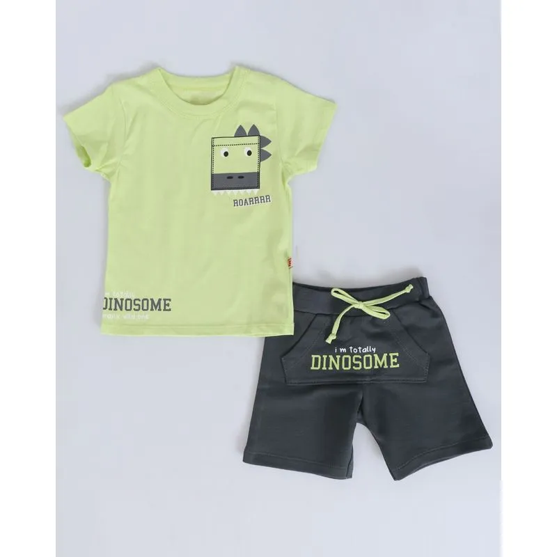 Conjunto Bebê Estampa Dinosome Verde 1