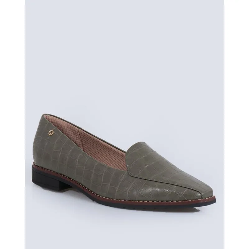 Sapatilha Slipper Bico Quadrado Croco Piccadilly Verde 38
