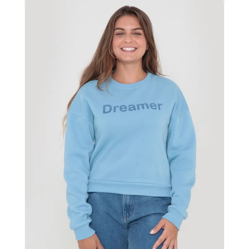 Blusão Feminino Moletom Estampa Dreamer Azul Claro M