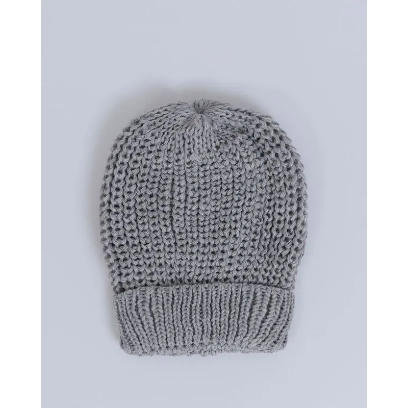 Gorro Feminino Tricô Cinza M