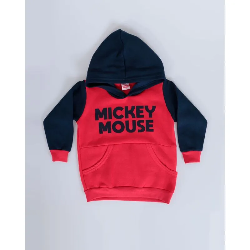 Blusão Moletom Bebê Disney Mickey Mouse Vermelho 2