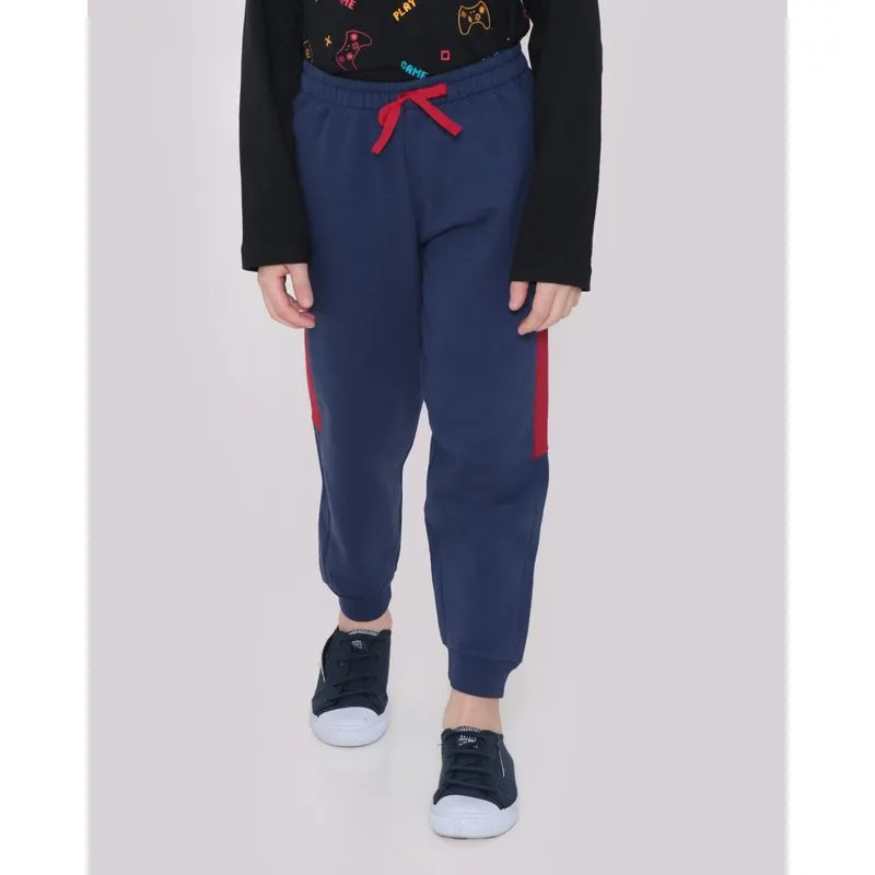 Calça Moletom Infantil Jogger Marinho 8
