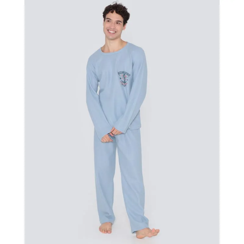 Pijama Masculino Ocean Spirit Soft Cinza Claro G
