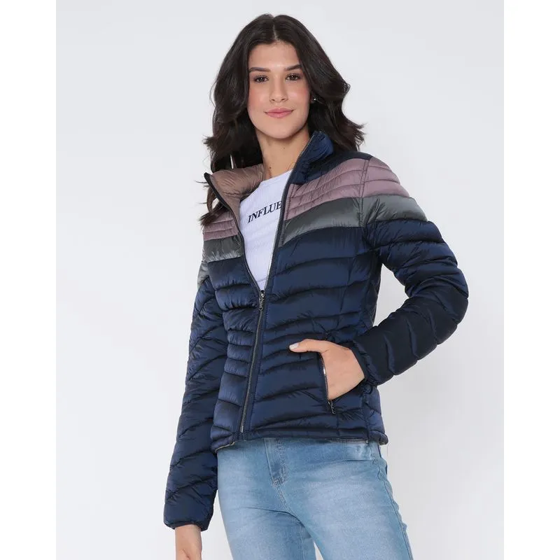 Jaqueta Feminina Puffer Double Marinho G