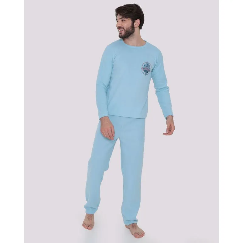 Pijama Masculina Lighthouse Soft Azul P