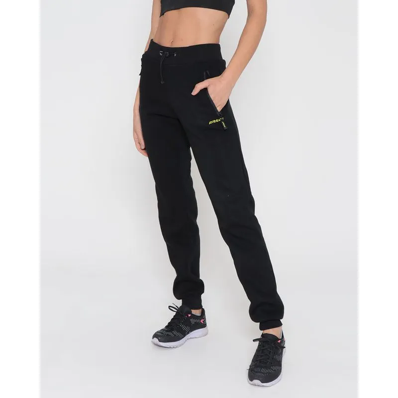 Calça Moletom Feminina Fitness Jogger Fitter Preta P