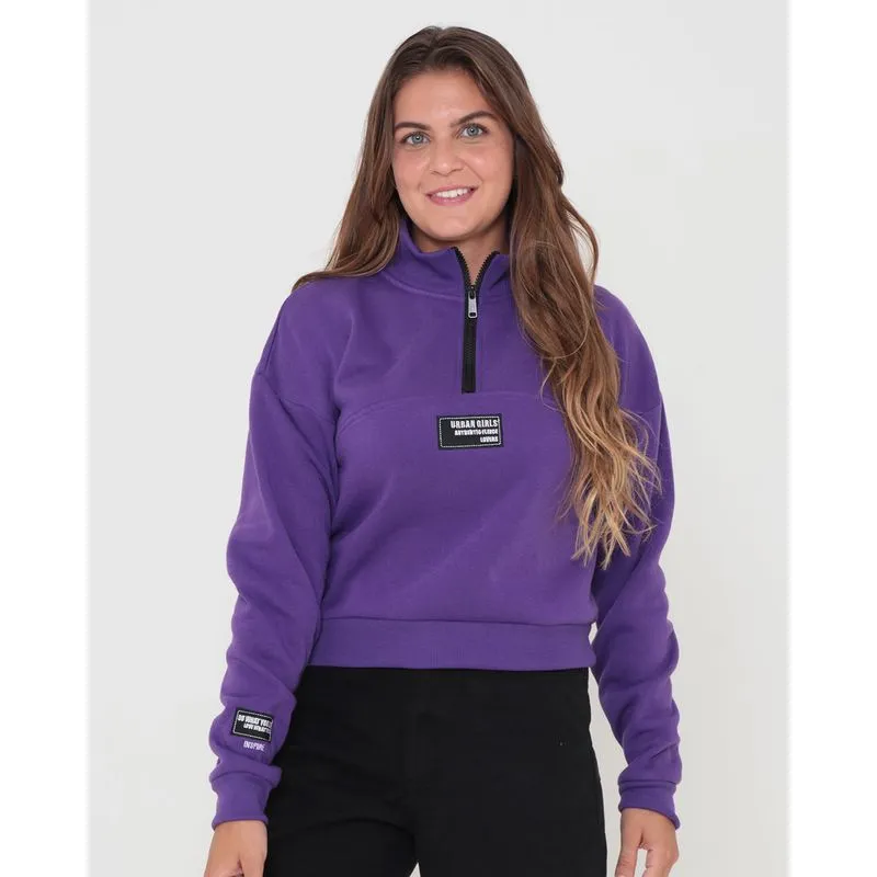 Blusão Moletom Feminino Urban Girls Roxo GG