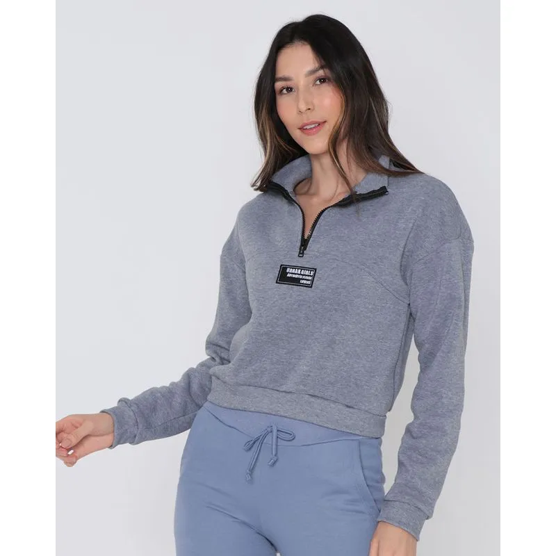 Blusão Moletom Feminino Urban Girls Cinza G