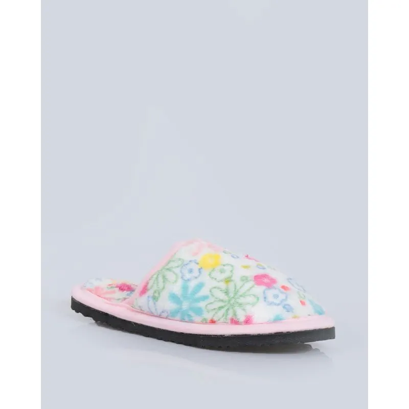 Pantufa Infantil Estampa Floral Rosa 28/29
