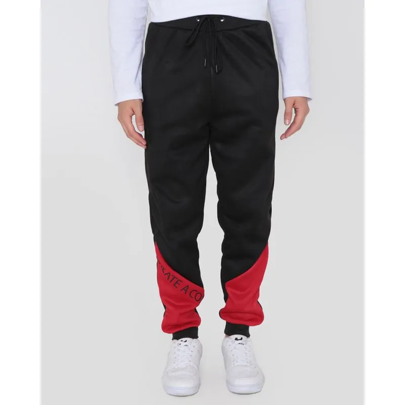 Calça Moletom Masculino Jogger Recorte Preta M