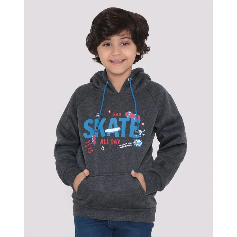 Blusão Moletom Infantil Skate Cinza 4