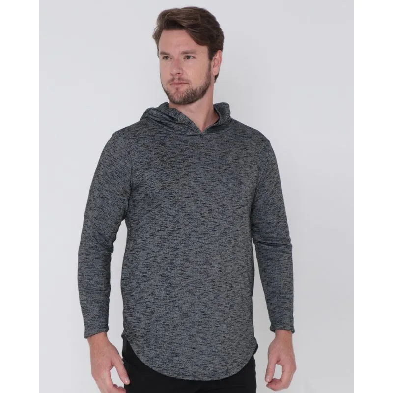 Blusão Masculino Moletinho Rajado Textura Preto G