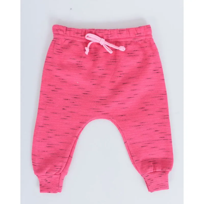 Calça Moletom Jogger Bebê Ursinho Flamê Rosa Médio G