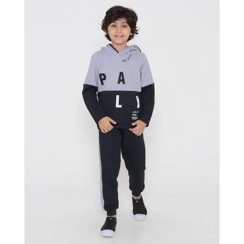 Conjunto Infantil Moletom Mesclado Game Cinza Claro 4
