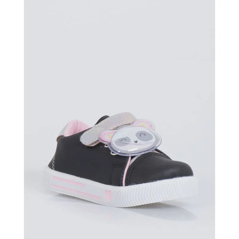 Tênis Bebê Casual Holográfico Panda Preto 25