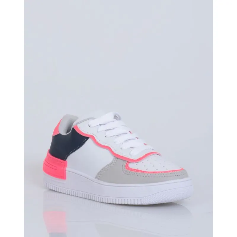 Tênis Infantil Casual Recortes Branco 28