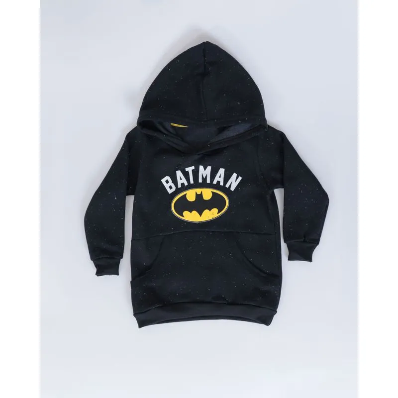 Blusão Bebê Moletom Botonê Liga Da Justiça Batman Preta 2