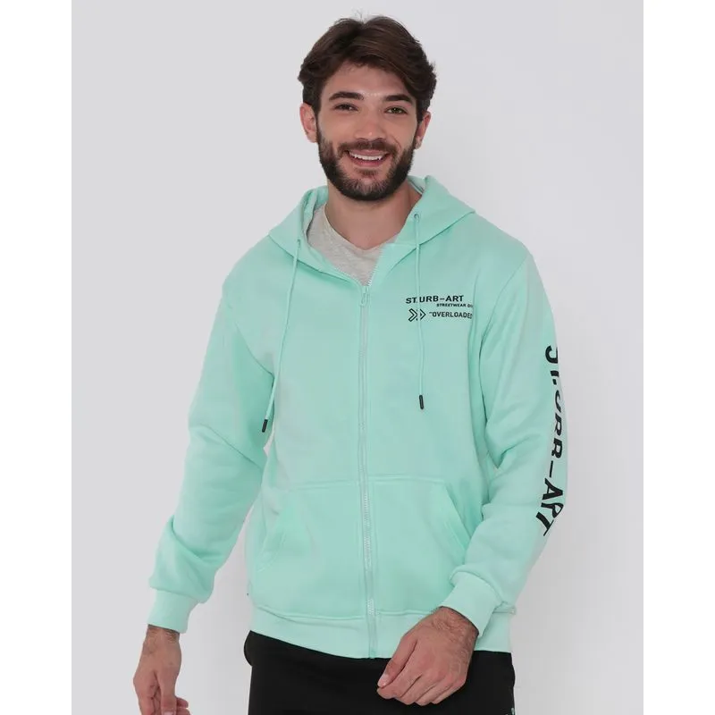 Casaco Moletom Masculino Streetwear Verde Claro G