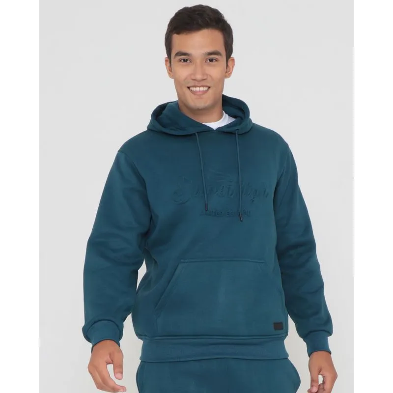Blusão Moletom Masculino Estampa Auto Relevo Verde GG