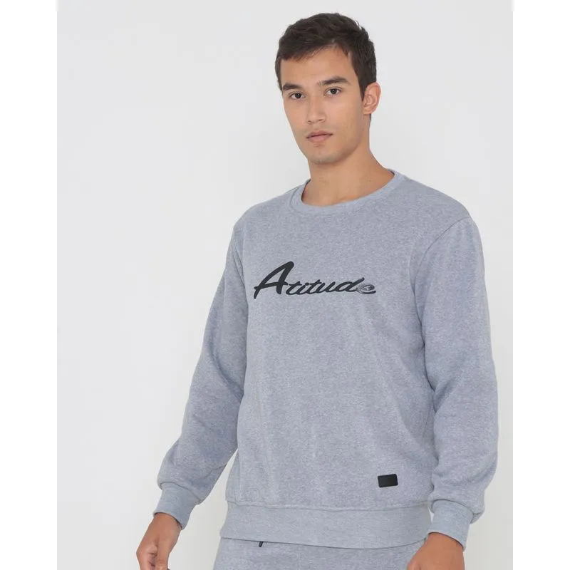 Blusão Moletom Masculino Estampa Atitude Cinza M