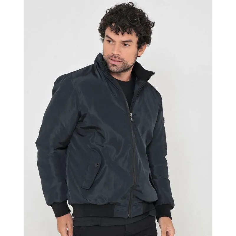 Jaqueta Masculina Bomber Bolso Preta G
