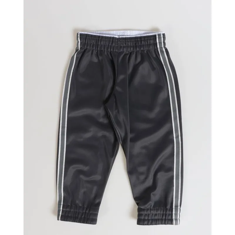 Calça Bebê Helanca Listras Preta 3