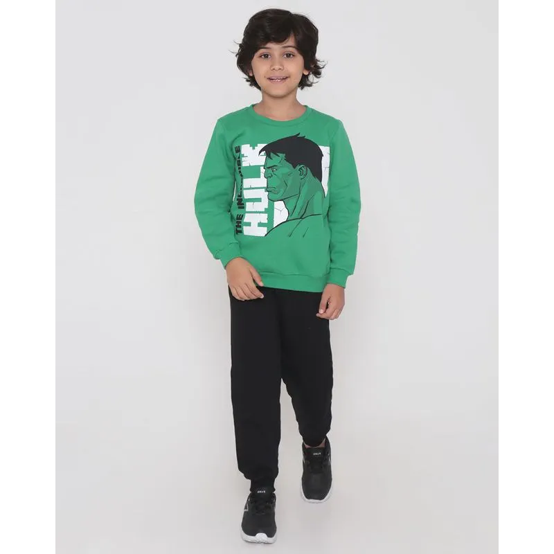 Conjunto Moletom Infantil Marvel Hulk Verde 10