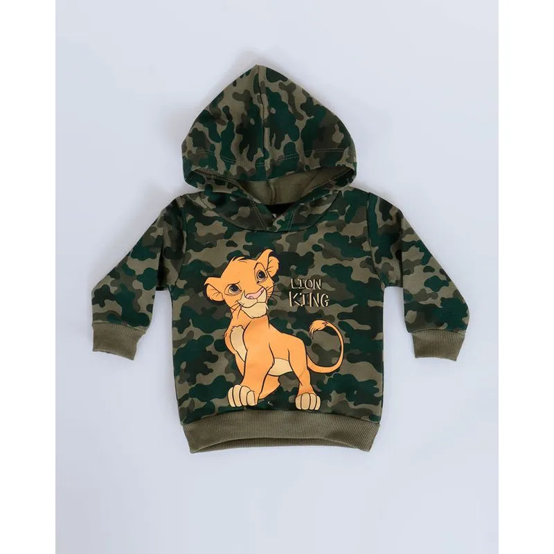 Blusão Bebê Moletom Disney Rei Leão Verde M