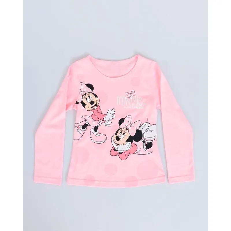 Blusa Bebê Minnie Mouse Disney Rosa Claro 3