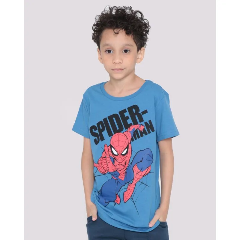 Camiseta Infantil Marvel Homem Aranha Azul 10