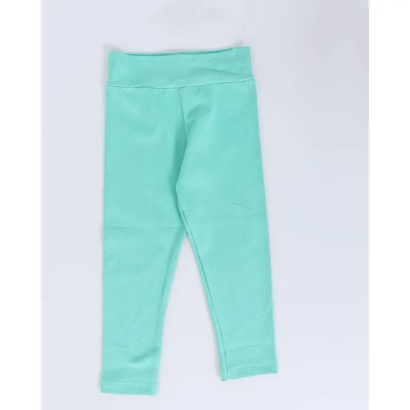 Calça Legging Bebê Básica Lisa Verde 3