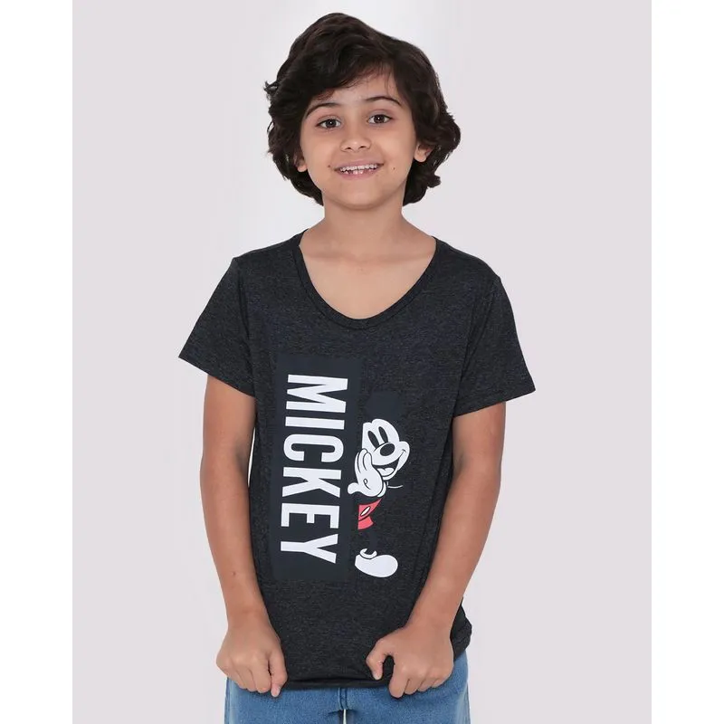 Camiseta Infantil Disney Mickey Mescla Preta 4