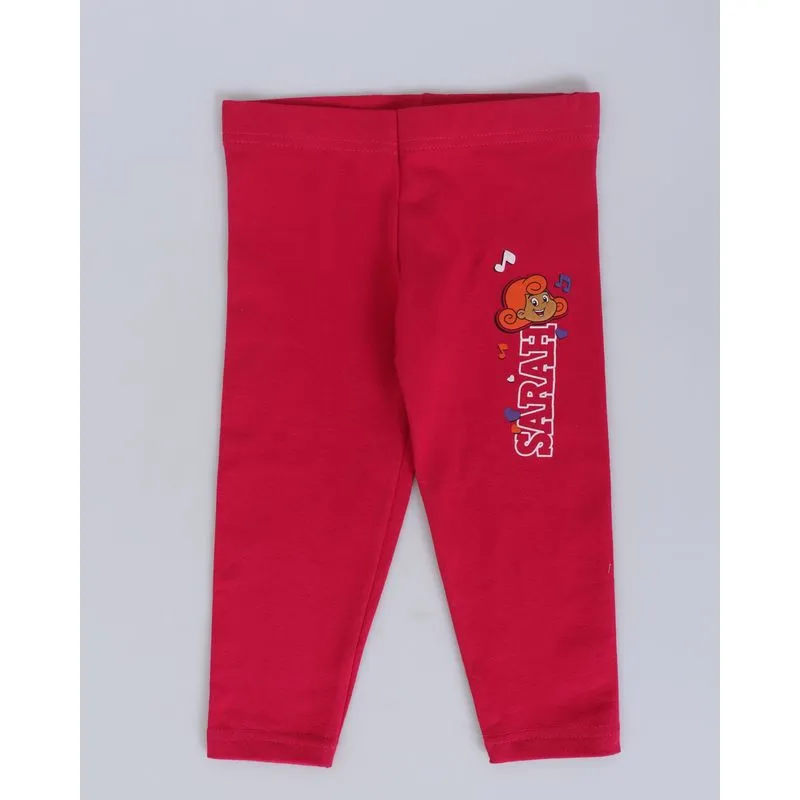 Legging Bebê 3 Palavrinhas Sarah Rosa Médio 1
