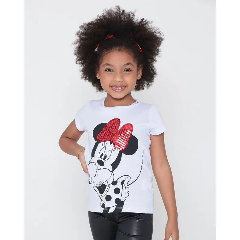 Blusa Infantil Disney Minnie Branca 6