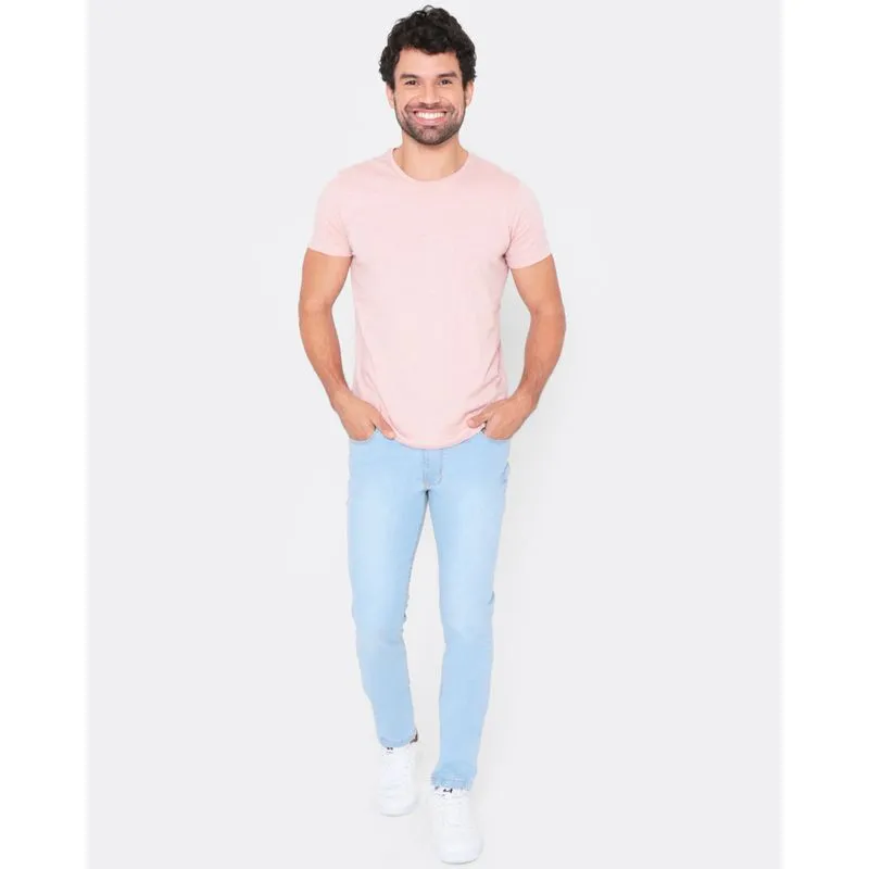 Calça Jeans Skinny Masculina Azul Claro 40