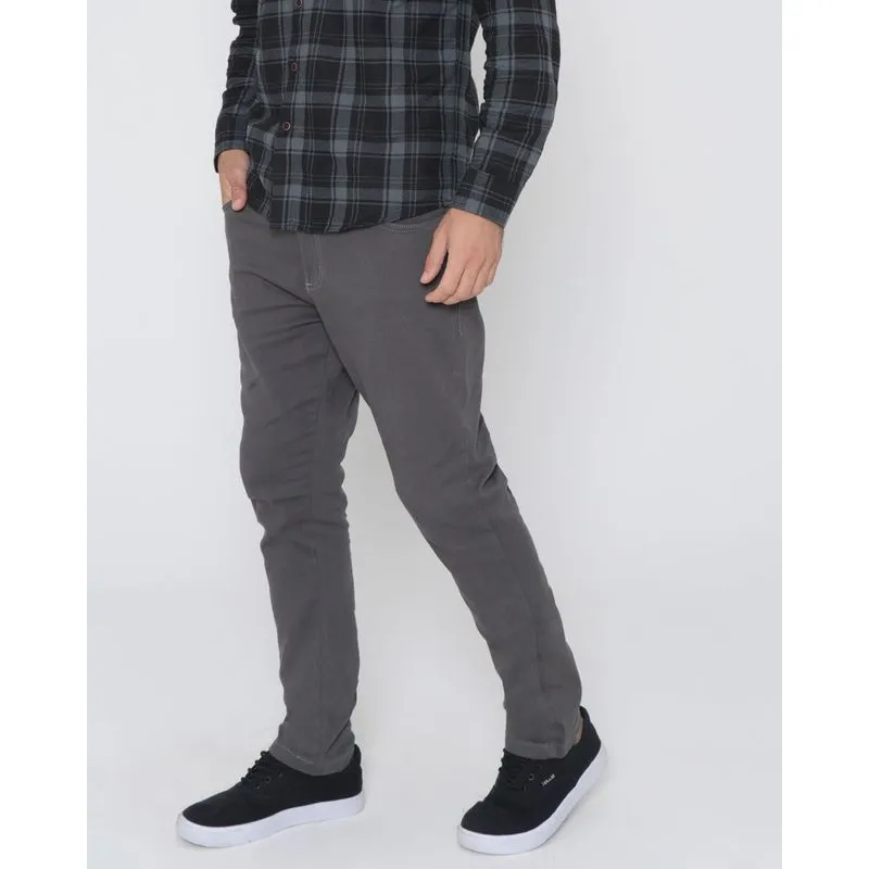 Calça Sarja Masculina Slim Cinza Escuro 36