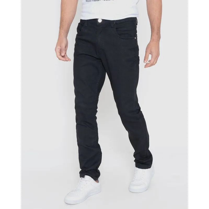 Calça Jeans Slim Masculina Preta Escuro 44