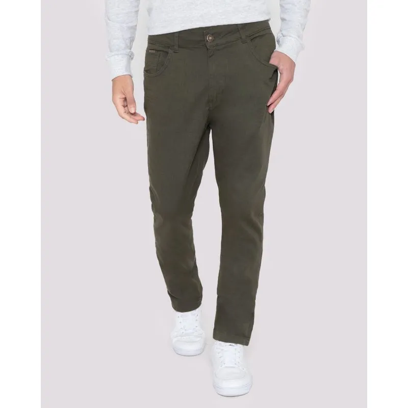 Calça Sarja Masculina Slim Verde Escuro 36