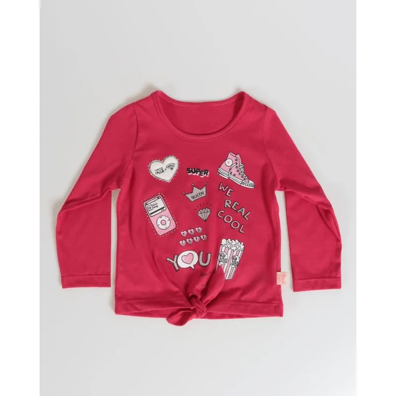 Blusa Bebê Manga Longa Estampa Girl Rosa 3