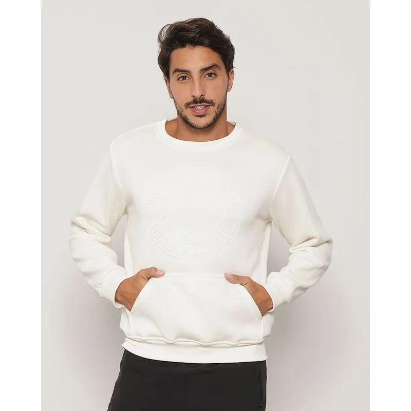 Blusão Moletom Masculino Estampa Auto Relevo Off White G