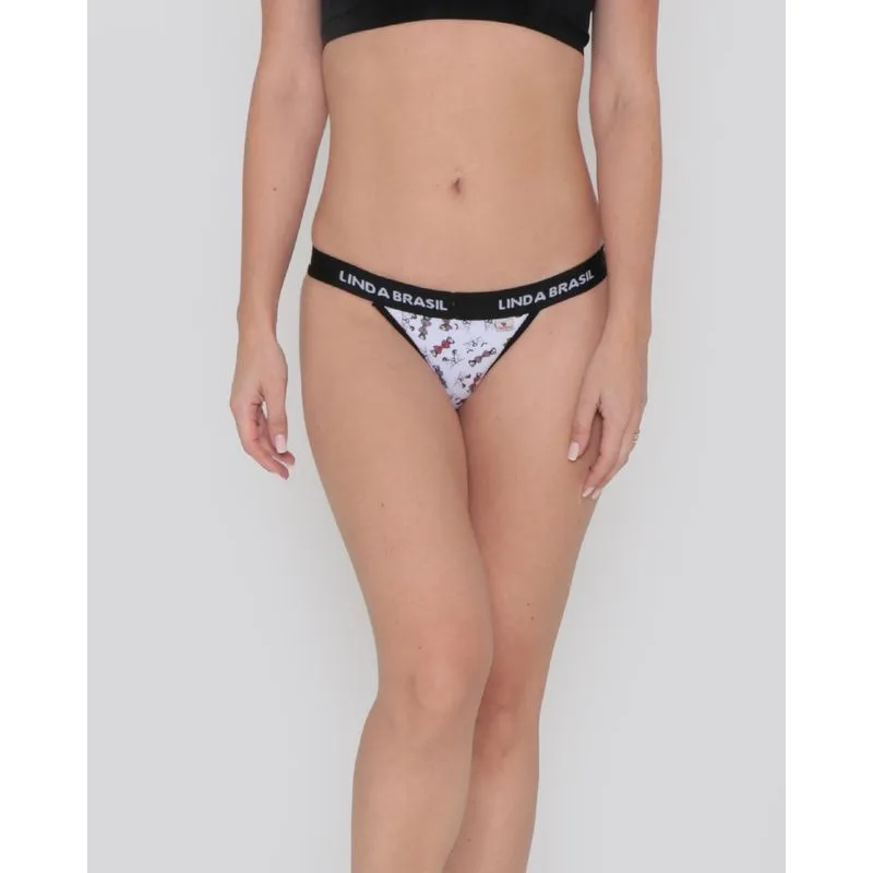 Calcinha String Avulsa Estampa Gatinho Preto M