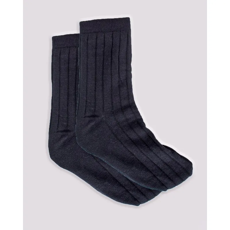 Meia Masculina Casual Listras Texturizadas Azul Marinho 37 A 44