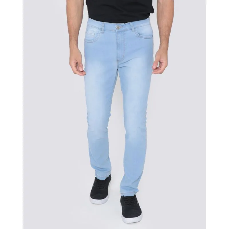 Calça Jeans Skinny Masculina Azul Claro 48