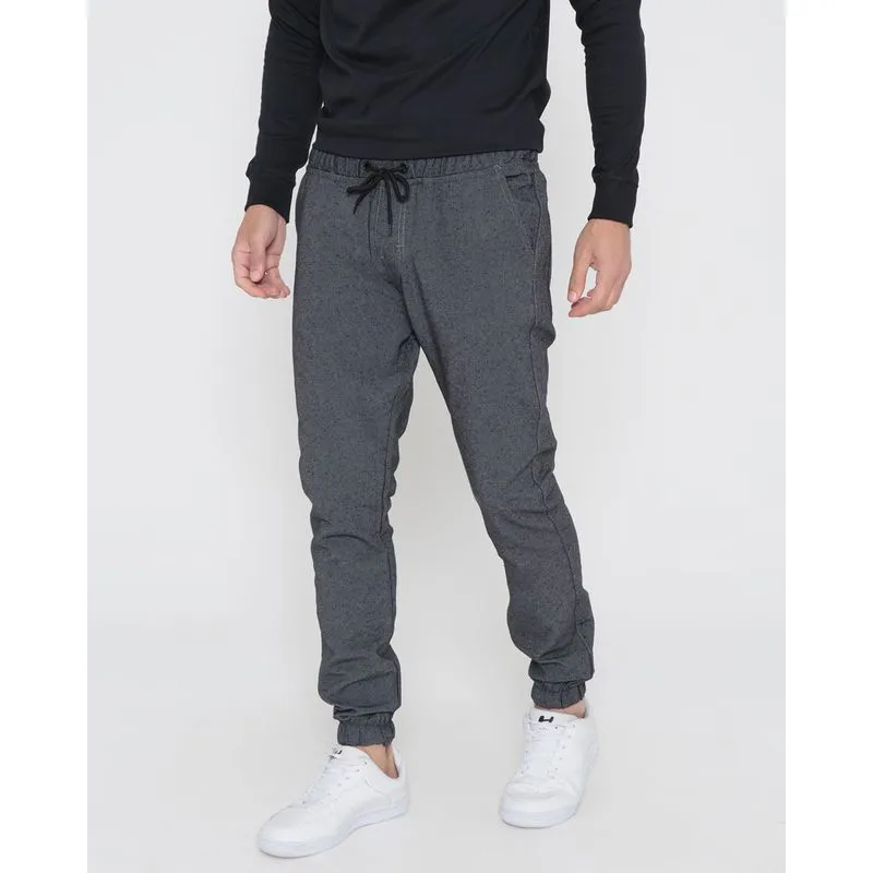 Calça Sarja Masculina Jogger Botonê Preta P